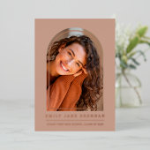 卒業発表グラッドフォトカード 箔招待状 (立ち正面)