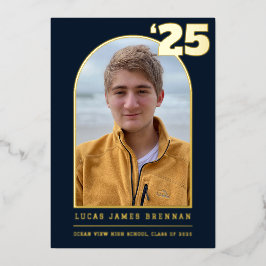 卒業発表グラッドフォトカード 箔招待状