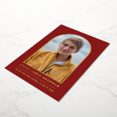 卒業発表グラッドフォトカード 箔招待状 (回転した状態)