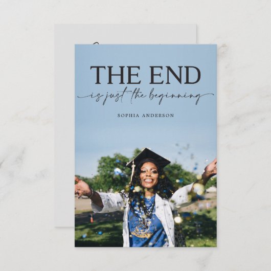 卒業発表グラードパーティの招待状 案内状 (正面/裏面)