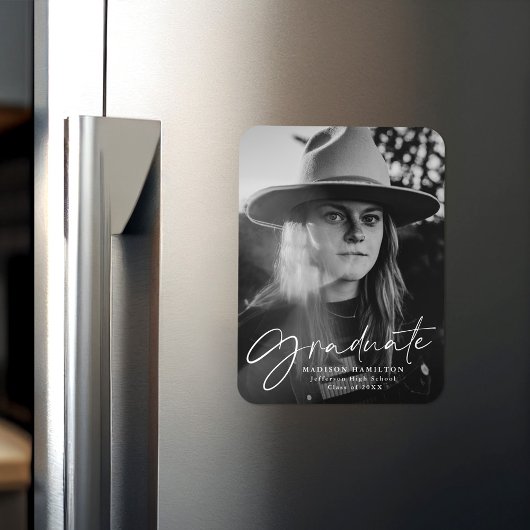 卒業発表スタイリッシュの写真のスクリプト マグネット