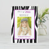 卒業発表ゼブラフォト招待状 招待状 (スタンド正面)