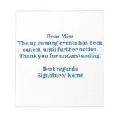 卒業発表ノート。ノートパッド ノートパッド (正面)