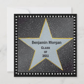 卒業発表ハリウッドスターシルバー 招待状 (裏面)