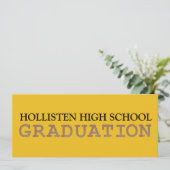 卒業発表パーティの招待状[金ゴールド] 招待状 (スタンド正面)