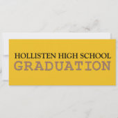 卒業発表パーティの招待状[金ゴールド] 招待状 (正面)