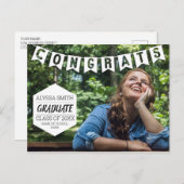 卒業発表パーティー写真はがき ポストカード (正面/裏面)