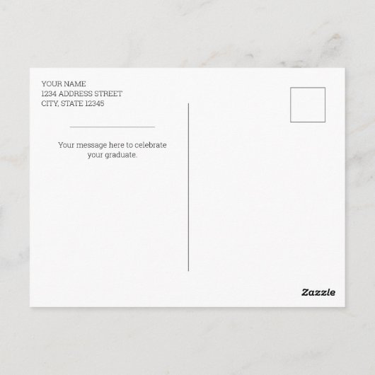 卒業発表パーティー写真はがき ポストカード (裏面)