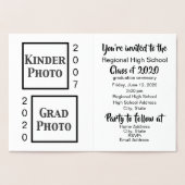 卒業発表パーティー写真 箔カード (内部)