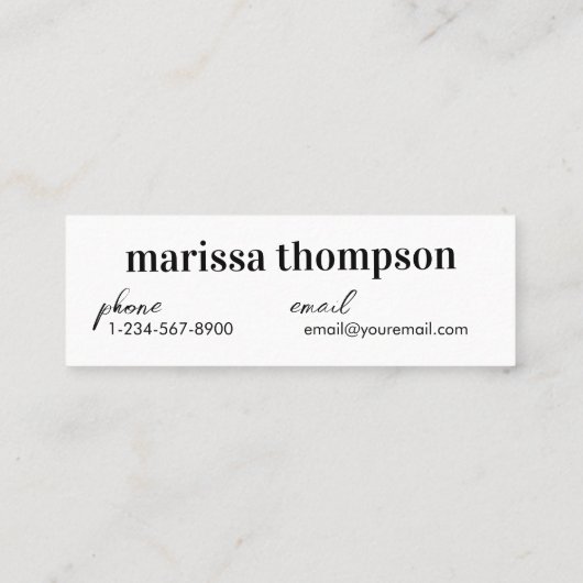 卒業発表ビジネスカード スキニー名刺 (裏面)