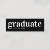 卒業発表ビジネスカード スキニー名刺 (正面)
