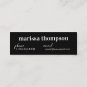 卒業発表ビジネスカード スキニー名刺 (裏面)