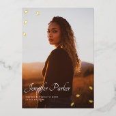 卒業発表フォイルカード 箔招待状 (正面)