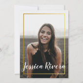 卒業発表フォトカード招待状 招待状 (裏面)