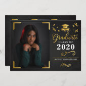 卒業発表フォトカード招待状 招待状 (正面/裏面)