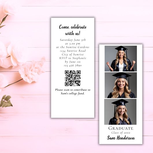 卒業発表フォトブースQRコードユニーク セーブザデート