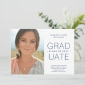 卒業発表フォトミニマルシンプルリスト 案内状 (スタンド正面)