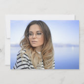 卒業発表フォトミニマルシンプルリスト 案内状 (裏面)