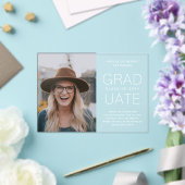 卒業発表フォトミニマルモダンリスト アクリル招待状 (インサイチュ (ウェディング))