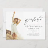 卒業発表フォトミニマル主義者 招待状 (正面)