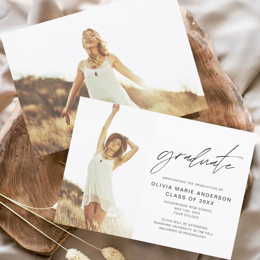 卒業発表フォトミニマル主義者 招待状