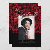 卒業発表ミニマルデザイン (正面/裏面)