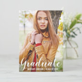 卒業発表モダン写真カードWL 案内状 (スタンド正面)