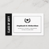 卒業発表モダン名カード挿入 コーリングカード (正面)