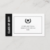 卒業発表モダン名カード挿入 コーリングカード (裏面)