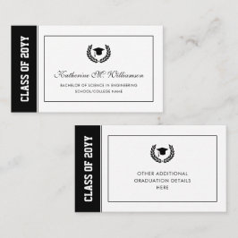 卒業発表モダン名カード挿入 コーリングカード