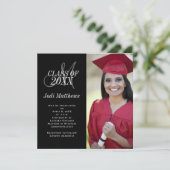 卒業発表モノグラム写真グラードパーティー 招待状 (スタンド正面)