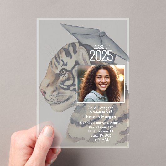 卒業発表ユニークアクリル招待状 アクリル招待状 (インサイチュ (ポータブル))