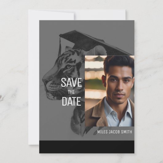 卒業発表ユニーク招待状カード 案内状 (正面)