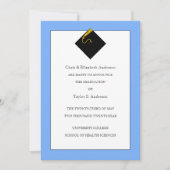 卒業発表ライトブルー 招待状 (正面)