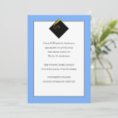 卒業発表ライトブルー 招待状 (スタンド正面)