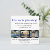 卒業発表写真カードフィルム 招待状 (スタンド正面)