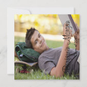 卒業発表写真カードフィルム 招待状 (裏面)