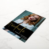 卒業発表写真スクリプモダントシンプル 箔シーズンカード (回転した状態)