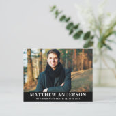 卒業発表写真Blkポストカード インビテーションポストカード (スタンド正面)