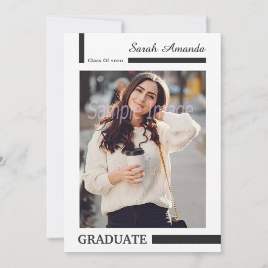 卒業発表及び招待状 招待状 (正面)