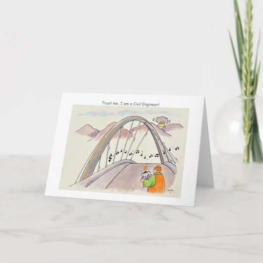 卒業発表土木技師 招待状 (正面)