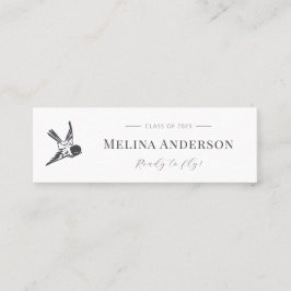 卒業発表大学院シンプル鳥 スキニー名刺