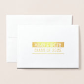 卒業発表招待状フォイルカード 箔カード (封筒付き正面)
