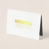 卒業発表招待状フォイルカード 箔カード (正面)