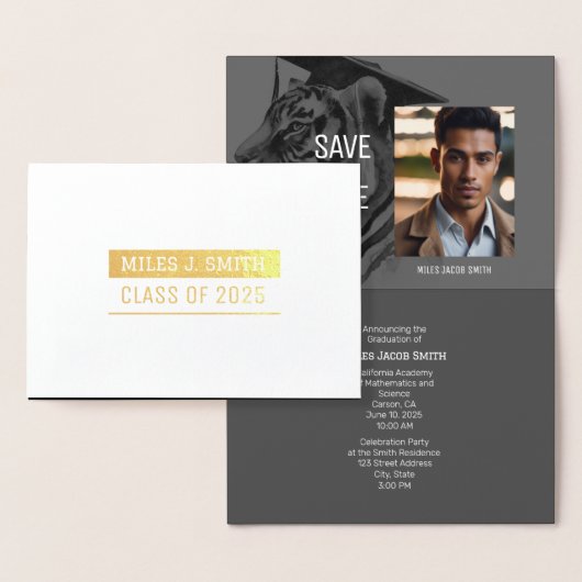 卒業発表招待状フォイルカード 箔カード (ディスプレー)