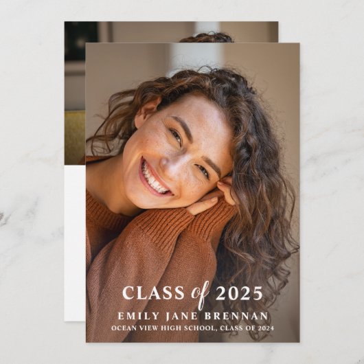 卒業発表招待状卒業フォトカード 招待状 (正面/裏面)