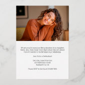 卒業発表招待状卒業フォトカード 箔招待状 (裏面)