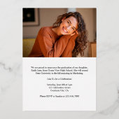 卒業発表招待状卒業フォトカード 箔招待状 (裏面)