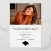 卒業発表招待状卒業フォトカード 箔招待状 (裏面)