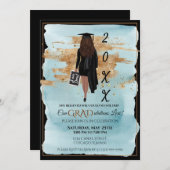 卒業発表招待状色抜き 招待状 (正面/裏面)